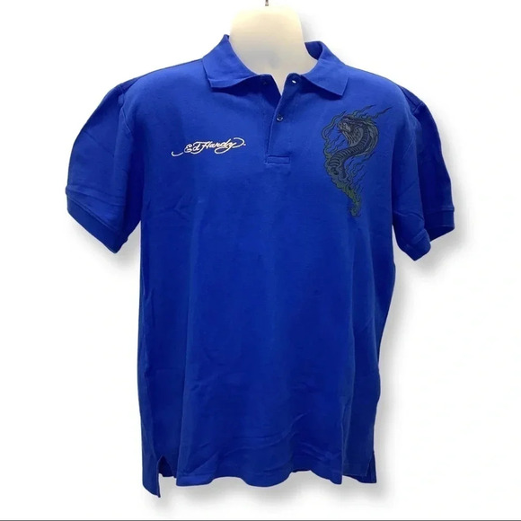 Ed Hardy Size 2XL Men’s Bright Blue Polo Shirt.
100% Cotton. New With Tags - Picture 1 of 6